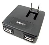 IPAD-2USB: i.Trek High Power Slim AC Wall Plug to 2 x 5V USB Adapter by Semsons (Compatible with iPad 1/2, iPhone 3/3Gs/4/4s)