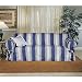 Classic Slipcovers Printed Classic Stripe Canvas Sofa Slipcover, Blue