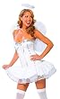 Sexy Adult Womens Halloween Costumes White Angel Dress Wings Halo Heaven Costume Theme Party Outfit