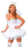 Sexy Adult Womens Halloween Costumes White Angel Dress Wings Halo Heaven Costume Theme Party Outfit