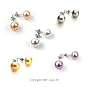 5 Sets Freshwater Cultured Pearl Earrings 8-9mm Multi-Color Pearls with Silver Mount