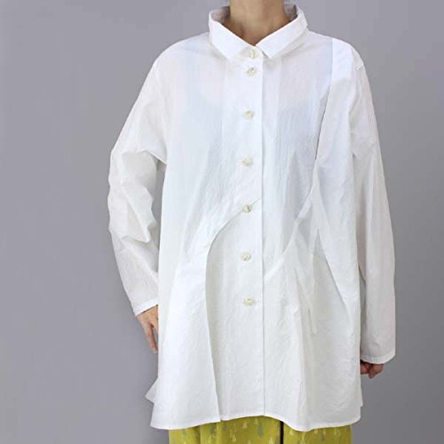 【ノーブランド品】センソユニコ　慈雨 ロングブラウス ホワイト size L