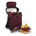 Duet Wine & Cheese Insulated 2-Bottle Tote Burgundy - Picnic Time #623-04-118