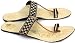 Tri-Color Chappals with Embroidery - Pure Camel Leather with Rubber Heel