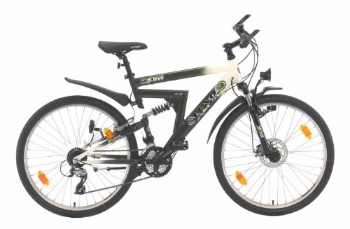 Texo ATB Fahrrad 66 cm (26 Zoll) ATB Alu Fully Z-Type 24-Gang Shimano Acera Kettenschaltung mit Disk Brake vorn