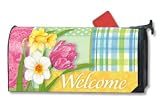 Tulip, Daffodil & Daisy Spring Madras Mix Mail Wraps Magnet Works Mailbox Makeover Cover