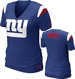 New York Giants Women's Blue Nike Fashion V-Neck T-Shirt