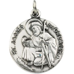 How to get Genuine IceCarats Designer Jewelry Gift Sterling Silver St. James Medal W/ 18 Inch Chain. 18.00 Mm St. James Medal W/ 18 Inch Chain In Sterling Silver Guides