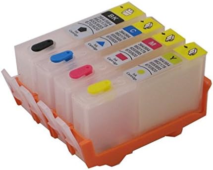 XUANCAI 4 Color Empty Ink Cartridge for HP178 Compatible for HP 178 Refill Ink With Chip for C6380 C6300 C5300 C5383 C5380 C6383 Printer (Black Cyan Magenta Yellow)