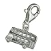 London Bus Silver Clip on Charm