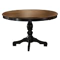 Embassy Round Pedestal Dining Table - Black/ Cherry