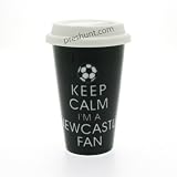 Keep Calm Im A Newcastle Fan - Double Wall Ceramic Travel Mug With Lid  from Travel Mugs From Preshunt