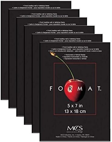 MCS Format Frame, 5 by 7-Inch, Black, 6-Pack