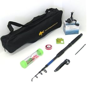 FTD Enfant Kit de p�che complet - canne � p�che/ moulinet/ mat�riels/ sac- Kit id�al d�butant vacances