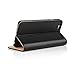 [Genuine Leather] [Apple New iPhone 6 (4.7) Wallet Case]- iXCC ® [Stand Feature] [Classic Vintage Elegant Look] Premium Ultra Slim with Stand Flip Cover , Protective Soft Geniune Leather [Book Style] Folio Wallet Case - for Apple iPhone 6 4.7 Inch Late 2014 Model [Black]