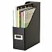 Snap-N-Store Fiberboard Magazine File with PVC Laminate, 12.25 x 3.88 x 9.75 Inches, Black (SNS01565)