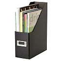 Snap-N-Store Fiberboard Magazine File with PVC Laminate, 3.5 in. x 9.25 in. x 14 in., 1 count, Black (SNS01565)
