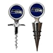 Seattle Seahawks Cork Screw and Wine Bottle Topper Set NFL Football