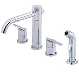 Danze D414458 Parma Two Handle Kitchen Faucet with Sprayer, Chrome