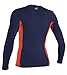 O'Neill Women's UV Sun Protection Long-Sleeve Rashguard (Orange Blue Denim / Large)