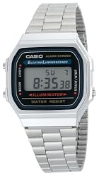 Casio Men's A168W-1 Electro Luminescence Digital Bracelet Watch