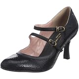 [カニスファミリアス] Canis Familiaris 【Amazon先行予約販売】 ダブルストラップパイピングパンプス CLE 7241 BLACK 24.5