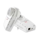 Hercules ePlug 200 PT Duo Pack de 2 adaptateurs de CPL avec prise et filtre int�gr�s Port Ethernetpar Hercules