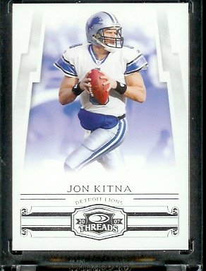 2007 Donruss Threads Football Cards # 16 Jon Kitna - Detroit Lions