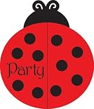 Creative Converting Ladybug Fancy Party Invitations, 25 Count