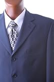 Mens Single Breasted 4 Button Navy Dress Suit