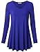 Swing Shirt,Timeson Women's Maternity Clothing V-Neck Long Sleeve Flowy A-Line Casual Womens Workout Stretch Knit Basic Comfy Tunic Tops Blouse Colorful Blue Large