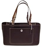 Coach Chelsea Brown Pebbled Leather Zip Tote