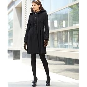 Via Spiga Hooded Wool Coat by Via Spiga