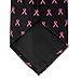 Pink Ribbon For Breast Cancer Awareness Black Microfiber Tie