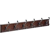 LIBERTY 165541  Six Scroll Hook Rack Cocoa and Soft Iron,  27-Inch