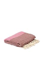 Pandora Toalla Spa&Beach Natural (Rojo/Fucsia)