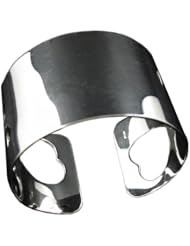 Fabulous Sterling Silver Open Cuff with Heart and Star Designs