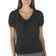 Anna Sui for Target&reg; Cotton Lace Sleeves Top - Black