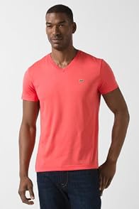 Big Short Sleeve Jersey V-Neck T-Shirt