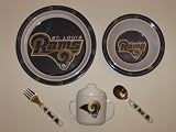 ST. LOUIS RAMS Team Logo 5 Piece Baby Child Dinner Set ( Sipping cup, Plate, Bowl, Fork,... by Duckhouse