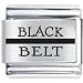 Black Belt Laser Italian Charm title=
