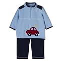 Newborn Boys' Just One Year Car Pant Set - Blue/Lt.Blue