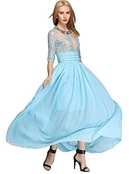 Chiffon Lace Cocktail Full Length Club Dress/Evening Dress/Homecoming Dress/Bridesmaid Dress/Prom Dress/Party Dress/Wedding Dress 