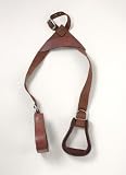 Tough-1 Kids Nylon Slip-On Stirrup Set (Leather Covered Stirrups) - Brown - Kids