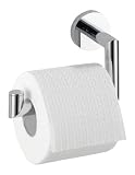 WENKO 17951100 Toilettenpapierhalter Napoli-Revello Power-Loc - Befestigen ohne Bohren, Messing verchromt, rostfrei, 17 x 10.5 x 7 cm