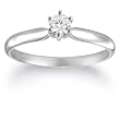 Platinum Round Solitaire Diamond Engagement Ring (1/4 ct, G-H Color, VS2 Clarity)