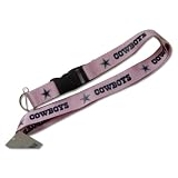 Dallas Cowboys Clip Lanyard Keychain Id Ticket - Pink