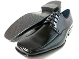 Mens Black Delli Aldo Square Toe Oxford Dress Casual Shoes Styled in Italy
