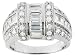 3.62CTW BELLA LUCE DIAMOND SIMULANT PLATINUM OVER STERLING SILVER RING