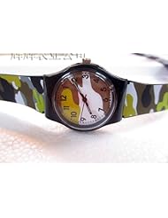 Yongyong 2014 Hot Fashional Swatch Quartz Watch PVC Colorful Camouflage Unisex Watches(yellow)